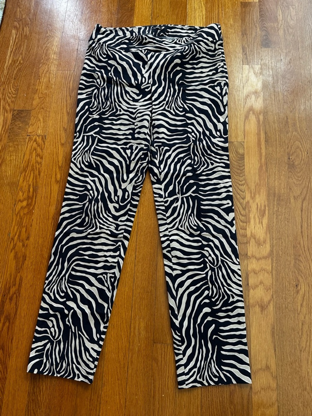 J. McLaughlin zebra printed pull on pants size 12